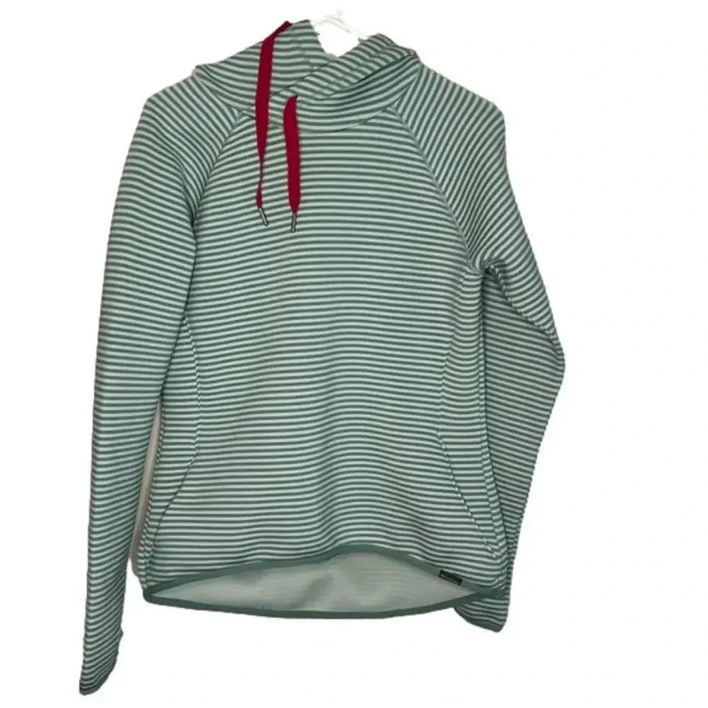Columbia Omni Wick Castella Peak Striped Pullover Hoodie Sweatshirt Size M